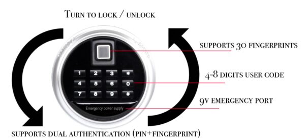 Nikawa Fingerprint Safe 25FSB 06