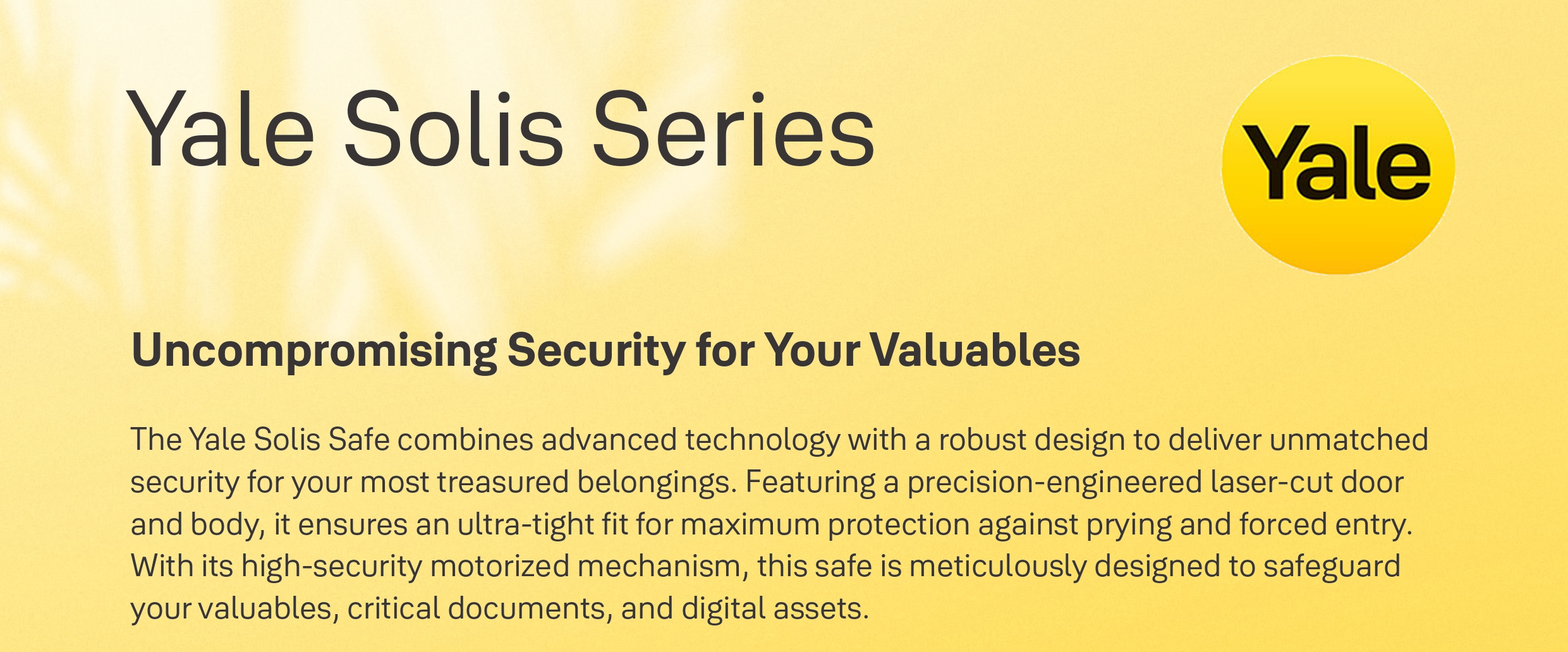 Yale Solis Safe